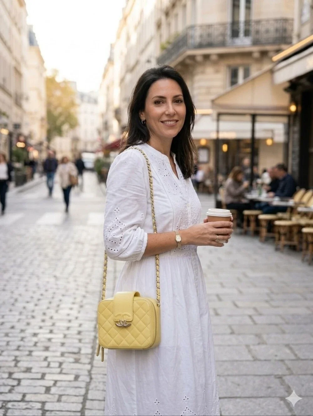 CHANEL Yellow CC Box Camara Bag In